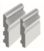 Плинтус Deartio МДФ White U 105 - h 120 мм
