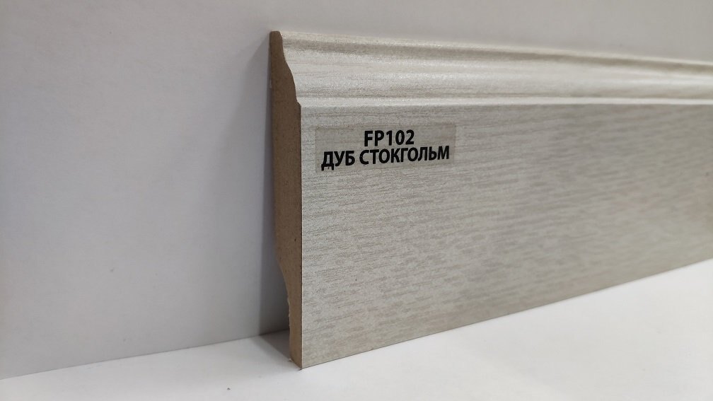 Плинтус МДФ ламинированный Wood Plinth Дуб Стокгольм FP102