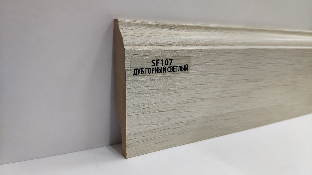 Плинтус МДФ ламинированный Wood Plinth Дуб горный светлый SF107