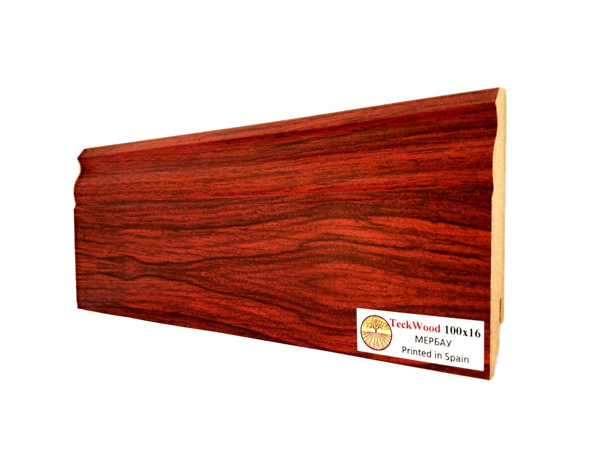 Плинтус МДФ Teckwood Цветной 100 мм Мербау