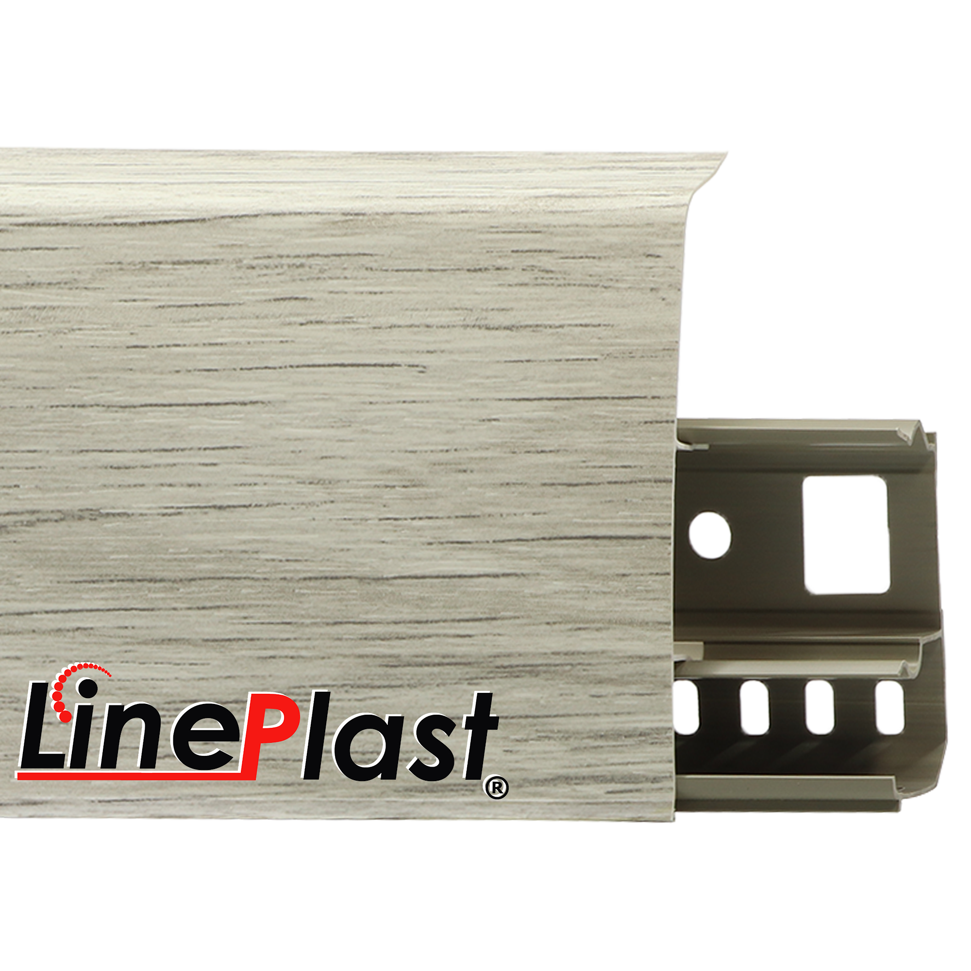 Плинтус LinePlast - 85 Аруша светло-серая LS005