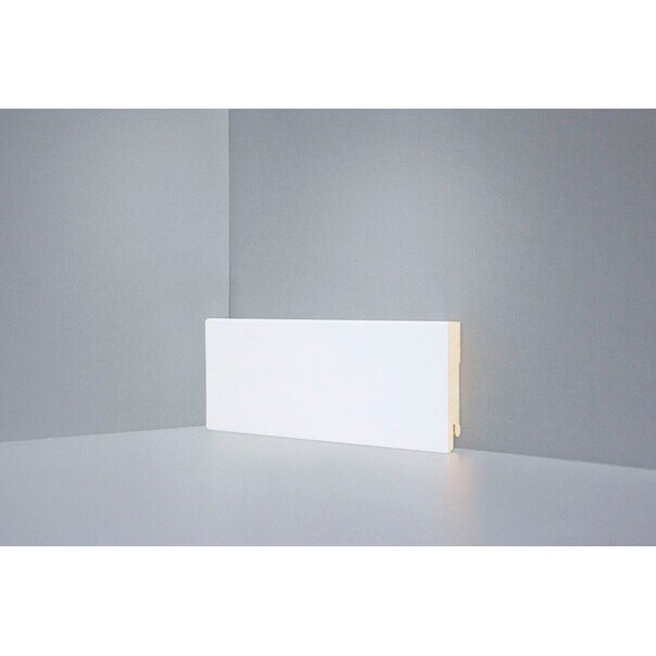Плинтус Deartio МДФ White U 106 - h 80 мм