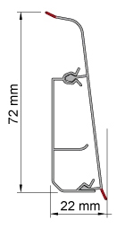 Пластиковый плинтус Salag Lima 72 H2 
