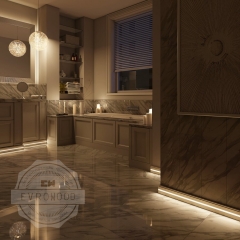 Плинтус напольный для светодиодной подсветки Evrowood PN 030 LED