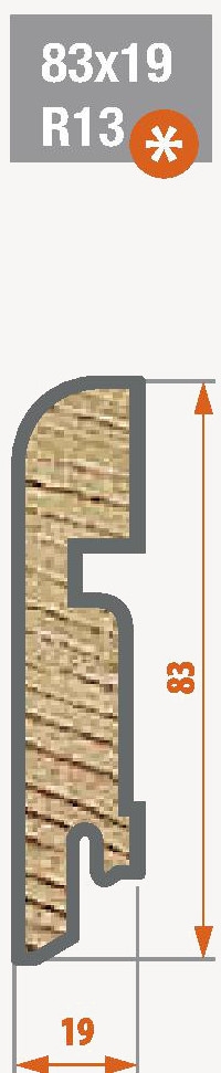 Плинтус шпонированный Finitura Dekor 83 мм 015